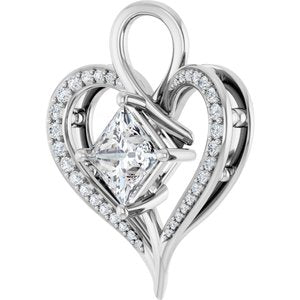 Continuum Sterling Silver 6.5x6.5 mm Square Pendant Mounting – image 3