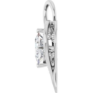 Continuum Sterling Silver 6.5x6.5 mm Square Pendant Mounting – image 5