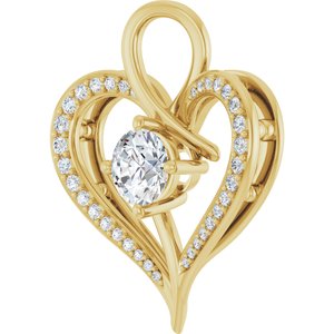 10K Yellow Gold 5.8 mm Round Pendant Mounting – image 3