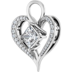 Sterling Silver 6x6 mm Square Pendant Mounting – image 3