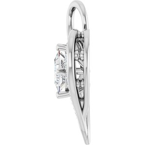10K White Gold 4.5x4.5 mm Square Pendant Mounting – image 5