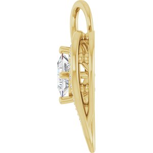 10K Yellow Gold 4.5x4.5 mm Square Pendant Mounting – image 5