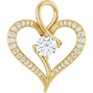 14K Yellow Gold 5.5 mm Round Pendant Mounting