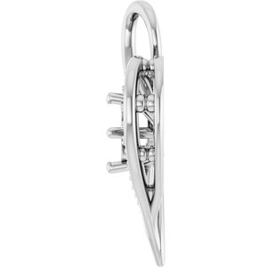 14K X1 White Gold 5.5 mm Round Pendant Mounting – image 6