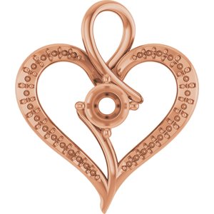 18K Rose Gold 5.2 mm Round Pendant Mounting – image 2