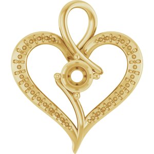 18K Yellow Gold 5.2 mm Round Pendant Mounting – image 2