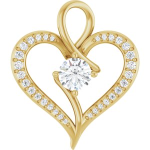 18K Yellow Gold 5.2 mm Round Pendant Mounting