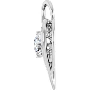 14K X1 White Gold 5.2 mm Round Pendant Mounting – image 5