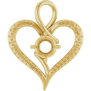 18K Yellow Gold 8 mm Round Pendant Mounting – image 2