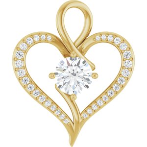 18K Yellow Gold 8 mm Round Pendant Mounting