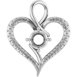 Sterling Silver 8 mm Round Pendant Mounting – image 2