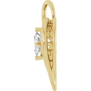 10K Yellow Gold 4x4 mm Square Pendant Mounting – image 5