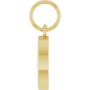 10K Yellow Gold Engravable Oval Pendant – image 3