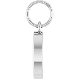 14K White Gold Engravable Oval Pendant – image 3