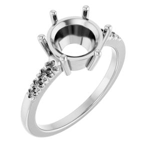 Continuum Sterling Silver 9 mm Round Ring Mounting – image 2
