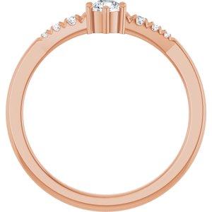 10K Rose Gold 3.5 mm Round Ring Mounting – image 3