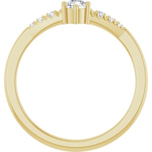 10K Yellow Gold 3.5 mm Round Ring Mounting – image 3