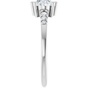 Platinum 7.5x5.5 mm Oval Ring Mounting – image 7