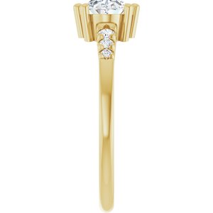 10K Yellow Gold 7.5x5.5 mm Oval Ring Mounting – image 7