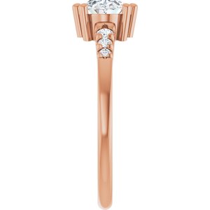14K Rose Gold 7.5x5.5 mm Oval Ring Mounting – image 7