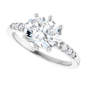 Sterling Silver 9x7 mm Oval Ring Mounting – image 8