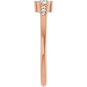 10K Rose Gold 3.5 mm Round Ring Mounting – image 7
