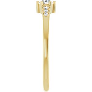 14K Yellow Gold 3.5 mm Round Ring Mounting – image 7