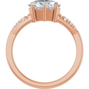 14K Rose Gold 9x7 mm Oval Ring Mounting – image 3