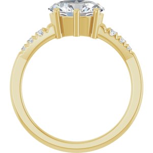 10K Yellow Gold 9x7 mm Oval Ring Mounting – image 3