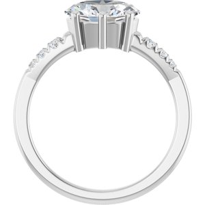 Continuum Sterling Silver 9x7 mm Oval Ring Mounting – image 3