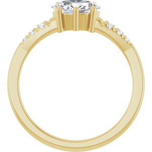 10K Yellow Gold 7.5x5.5 mm Oval Ring Mounting – image 3
