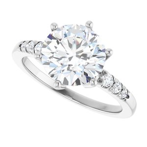 Continuum Sterling Silver 8.8 mm Round Ring Mounting – image 8