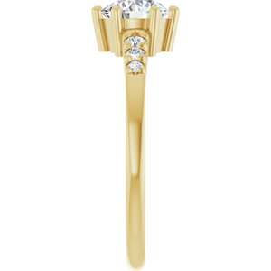 10K Yellow Gold 6 mm Round Ring Mounting – image 7