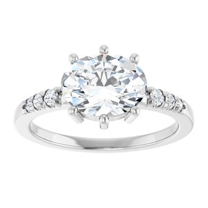Continuum Sterling Silver 9x7 mm Oval Ring Mounting – image 5