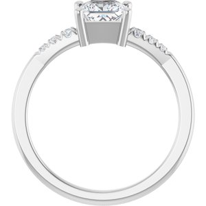 Continuum Sterling Silver 5x5 mm Square Ring Mounting – image 3