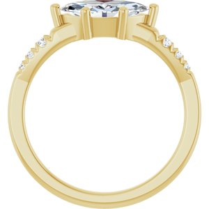 10K Yellow Gold 10x5 mm Marquise Ring Mounting – image 3