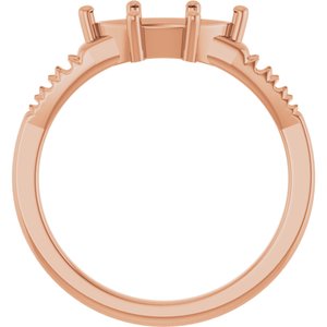 14K Rose Gold 10x5 mm Marquise Ring Mounting – image 4