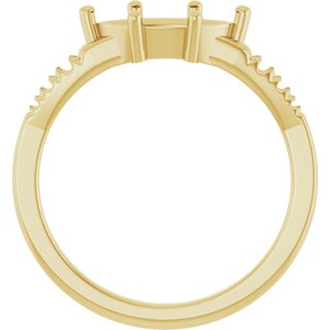 10K Yellow Gold 10x5 mm Marquise Ring Mounting – image 4