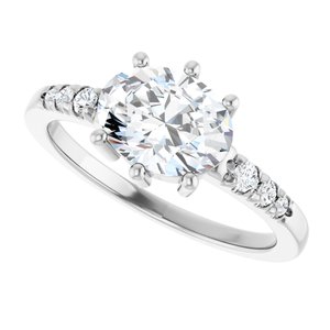 Platinum 8.5x6.5 mm Oval Ring Mounting – image 8