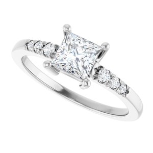 Platinum 5x5 mm Square Ring Mounting – image 8