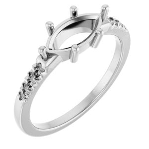 Platinum 10x5 mm Marquise Ring Mounting – image 2