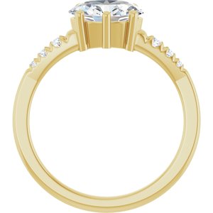10K Yellow Gold 8.5x6.5 mm Oval Ring Mounting – image 3