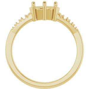 10K Yellow Gold 8.5x6.5 mm Oval Ring Mounting – image 4