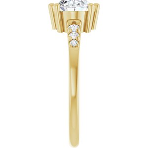 10K Yellow Gold 8.5x6.5 mm Oval Ring Mounting – image 7