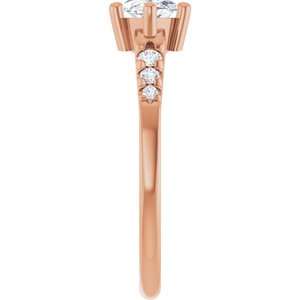 14K Rose Gold 10x5 mm Marquise Ring Mounting – image 7