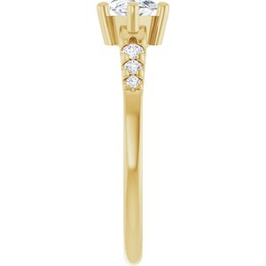 14K Yellow Gold 10x5 mm Marquise Ring Mounting – image 7