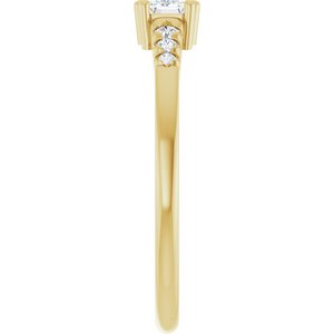 10K Yellow Gold 5x3 mm Emerald Ring Mounting – image 7