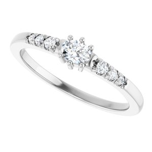 Continuum Sterling Silver 4x3 mm Oval Ring Mounting – image 8
