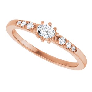 10K Rose Gold 4x3 mm Oval Ring Mounting – image 8