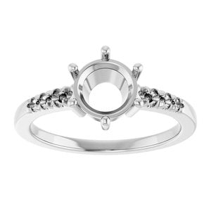 Platinum 7 mm Round Ring Mounting – image 6
